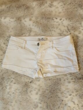 Hollister White Women's Denim Short Shorts